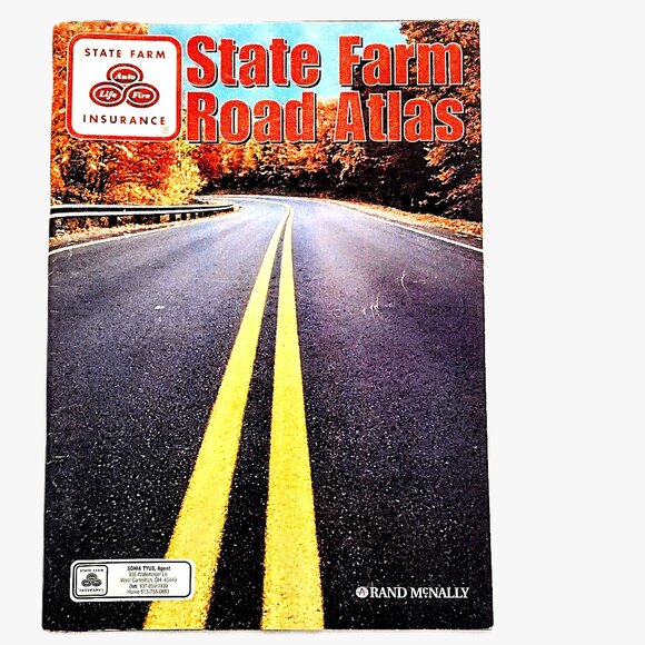 Rand McNally-State Farm VINTAGE ROAD ATLAS ~ U.S., Canada, Mexico + ~ 1998! - Picture 1 of 8